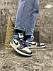 Чоловічі кросівки Nike Air Jordan 1 Retro High Blue Найк Аїр Джордан Ретро високі сині шкіряні повсякденні, фото 3
