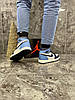 Чоловічі кросівки Nike Air Jordan 1 Retro High Blue Найк Аїр Джордан Ретро високі сині шкіряні повсякденні, фото 7