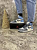 Чоловічі кросівки Nike Air Jordan 1 Retro High Blue Найк Аїр Джордан Ретро високі сині шкіряні повсякденні, фото 6
