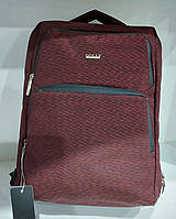 Рюкзак для мальчика подростковый мужской городской бордовый для документов А4 с ручкой 38х31х16 см Dolly 304