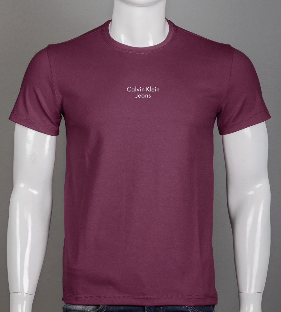 Футболка чоловіча Calvin Klein Jeans 2303м (Уп.4шт M-XXL), Марсала