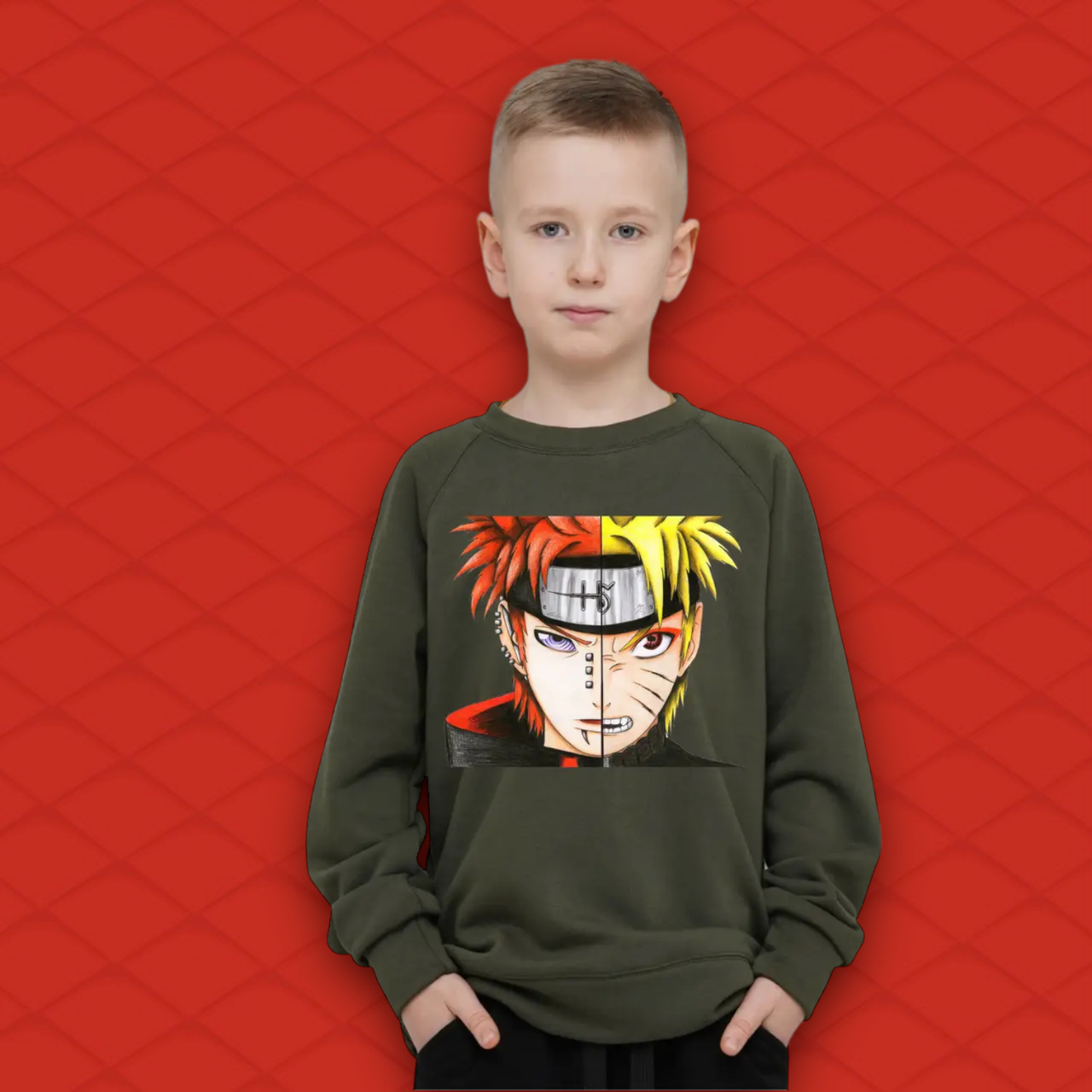 Світшот Демісезонний Наруто Аніме Naruto Зелений Розмір