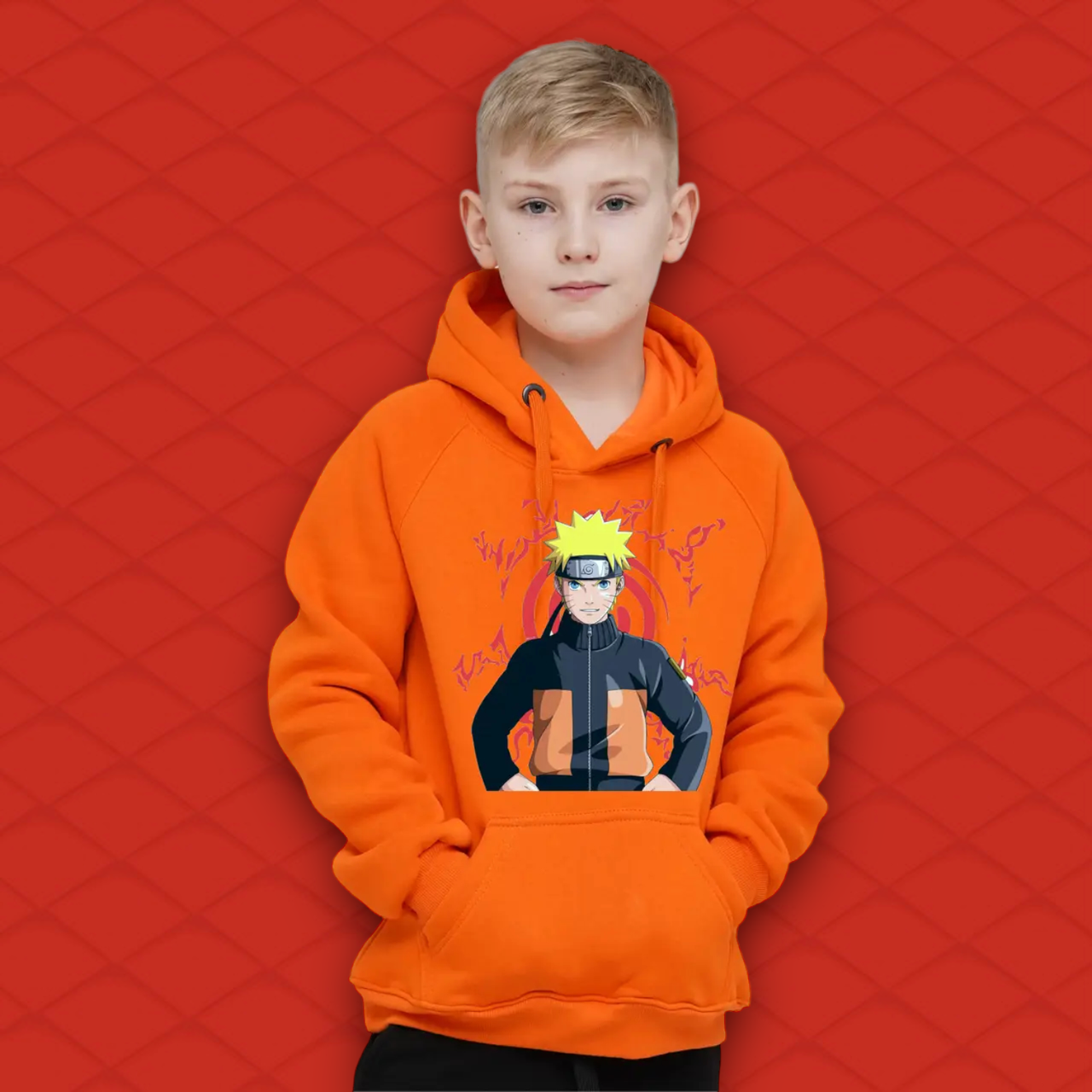 Худі Демісезонний Наруто Аніме Naruto Удзумаки Помаранчевий Розмір