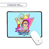 Килимок для мишки з оверлоком комп'ютерний Рік і Морті, комп'ютерний килимок з принтом