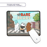 Коврик для мишки с оверлоком Вся правда о медведях (We Bare Bears) (5962-2666-L) L