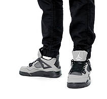 Чоловічі кросівки Air Jordan 4 Retro Grey Black ALL10554, фото 6