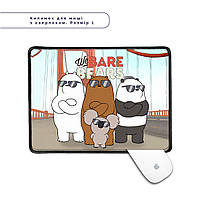 Коврик для мишки с оверлоком Вся правда о медведях (We Bare Bears) (5962-2892-L) L