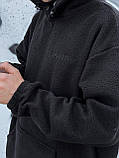 Худі чоловіче оверсайз плюшеве чорне тепле м'яка кофта плюш із капюшоном молодіжна хутряна, фото 10