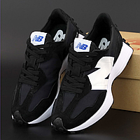 Кроссовки женские и мужские New Balance 327 black white / Нью Беланс 327 черные белые 40