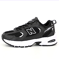 Кроссовки мужские и женские New Balance MR 530 white black / Нью Баланс 530 белые черные