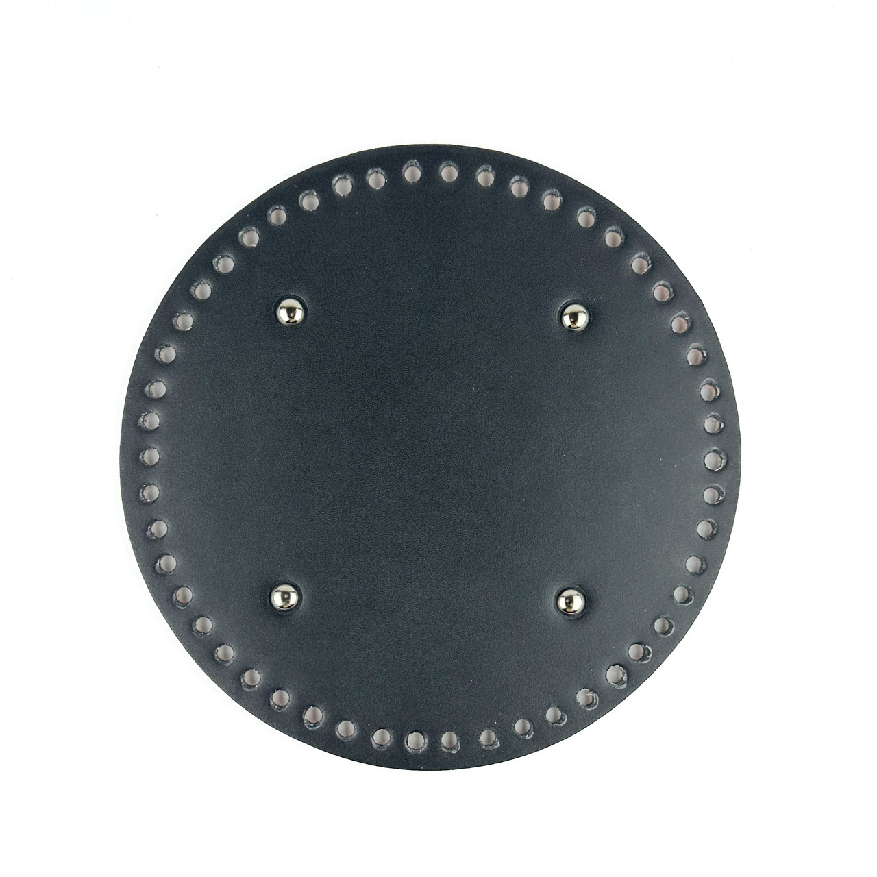 Дно для сумки 20 см, форма коло,з ніжками, чорний матовий, фото 1