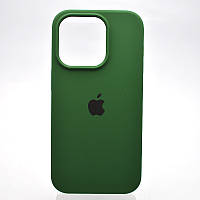 Чехол накладка Silicon Case Full Cover для iPhone 14 Pro Max Dark Green/Зеленый
