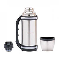 Термос Kamille 1500ml. из нержавеющей стали с ручкой и ремешком KM-2091