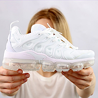 Кроссовки женские и мужские Nike VaporMax plus gray white / Найк Вапормакс плюс серые белые