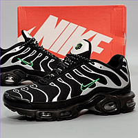 Кроссовки мужские Nike air max TN+ black gray / Найк аир макс ТН+ плюс черные серые