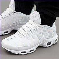 Кроссовки мужские и женские Nike air max TN+ white / Найк аир макс ТН+ плюс белые