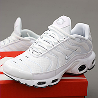 Кроссовки женские и мужские Nike air max TN+ white / Найк аир макс ТН+ плюс белые 44