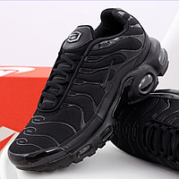 Кроссовки женские и мужские Nike air max TN+ black / Найк аир макс ТН+ плюс черные