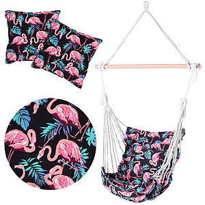 Крісло-гамак сидячий (бразильський) з подушками Springos 115 x 57 см HM030 Poland