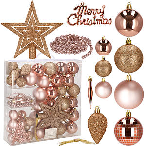 Набір ялинкових іграшок Springos d=4-6 см, h=6-20 см 51 шт CA0126 Poland