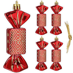 Набір ялинкових іграшок Springos h = 8 см 5 шт CA0163 Poland