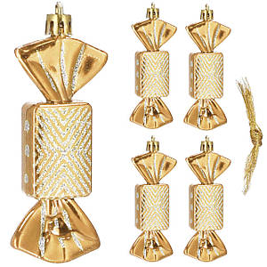 Набір ялинкових іграшок Springos h = 8 см 5 шт CA0166 Poland