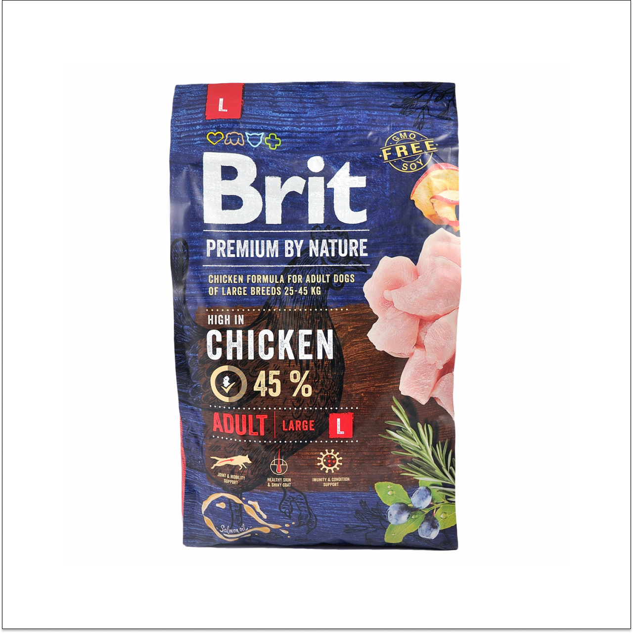 Корм для собак взрослых крупных пород Brit Premium Adult L Chicken 3 кг со вкусом курицы - фото 4 - id-p1752216546