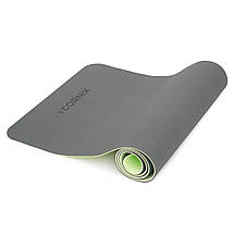 Килимок спортивний Cornix TPE 183 x 61 x 0.6 см для йоги та фітнесу XR-0002 Black/Green Poland, фото 4