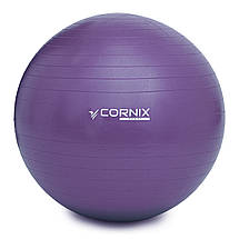М'яч для фітнесу (фітбол) Cornix 85 см Anti-Burst XR-0250 Violet Poland, фото 3