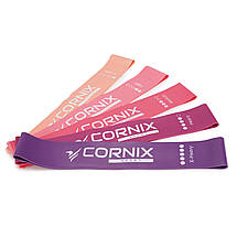 Гумки для фітнесу Cornix Mini Power Band набір 5 шт 1-20 кг XR-0046 Poland, фото 2
