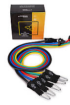 Набір трубчастих еспандерів Cornix 5 шт 4.5-13.6 кг XR-0051 Poland, фото 4