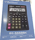 Калькулятор Brilliant BS-8888 BK 12 розрядів, фото 3