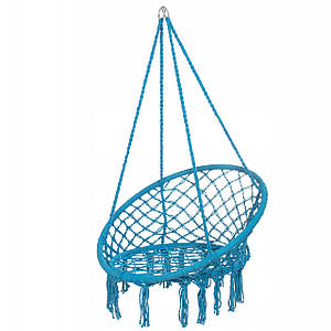 Підвісне крісло-гойдалка (плетене) Springos SPR0025 Blue Poland