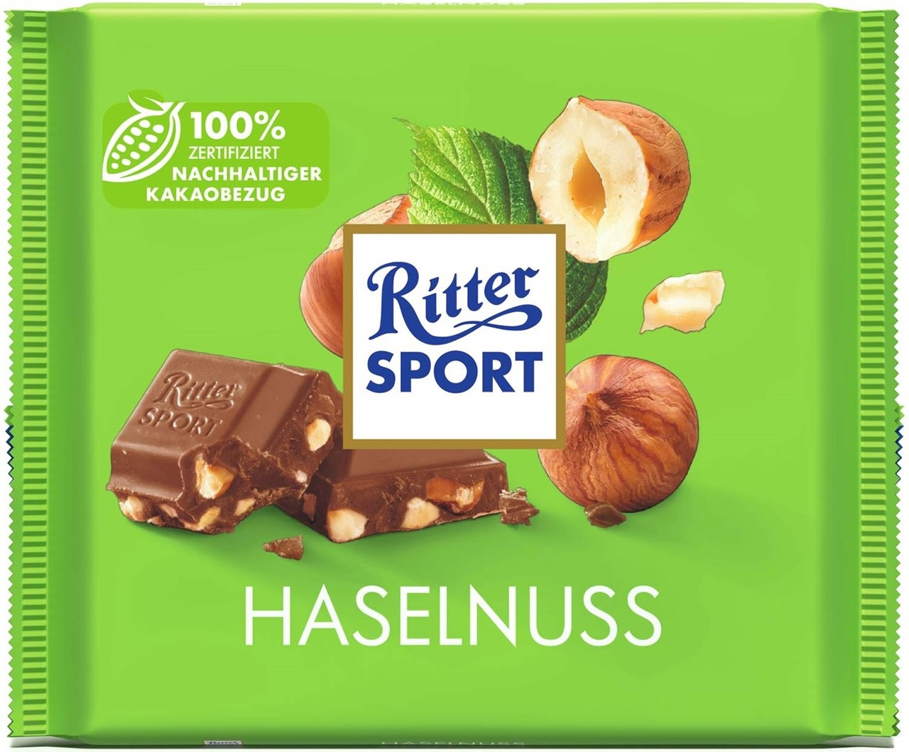 Шоколад Молочний Ritter Sport Haselnuss Риттер Спорт Лісовий Горіх 100 г Німеччина