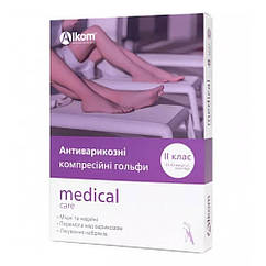 Гольфи компресійні, 2 клас, 23-32 мм рт.ст., закритий носок, чорні, Алком 00112-1