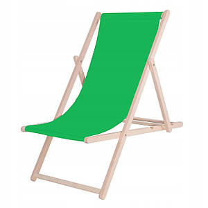 Шезлонг (крісло-лежак) дерев'яний для пляжу, тераси та саду Springos DC0001 GREEN Poland