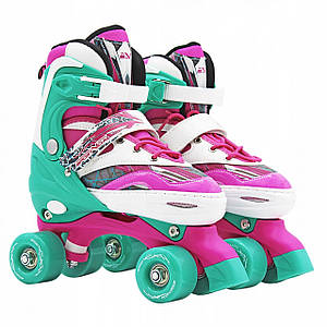 Роликові ковзани (квади) SportVida SV-LG0040 Size 35-38 Pink/Green Poland