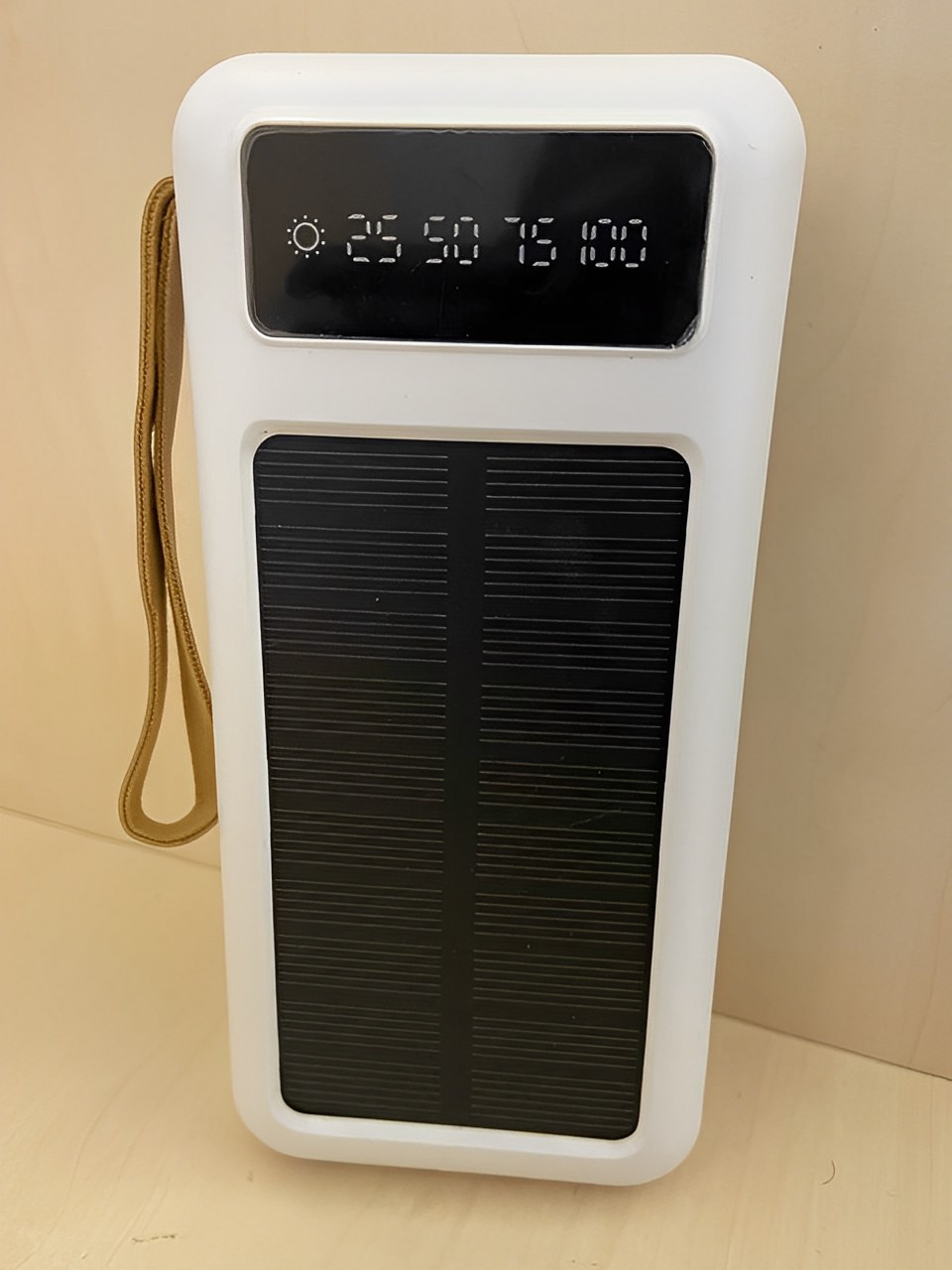 Повербанк Viaking 30000 mAh із сонячною панеллю, 4 кабелі, Портативний зарядний пристрій