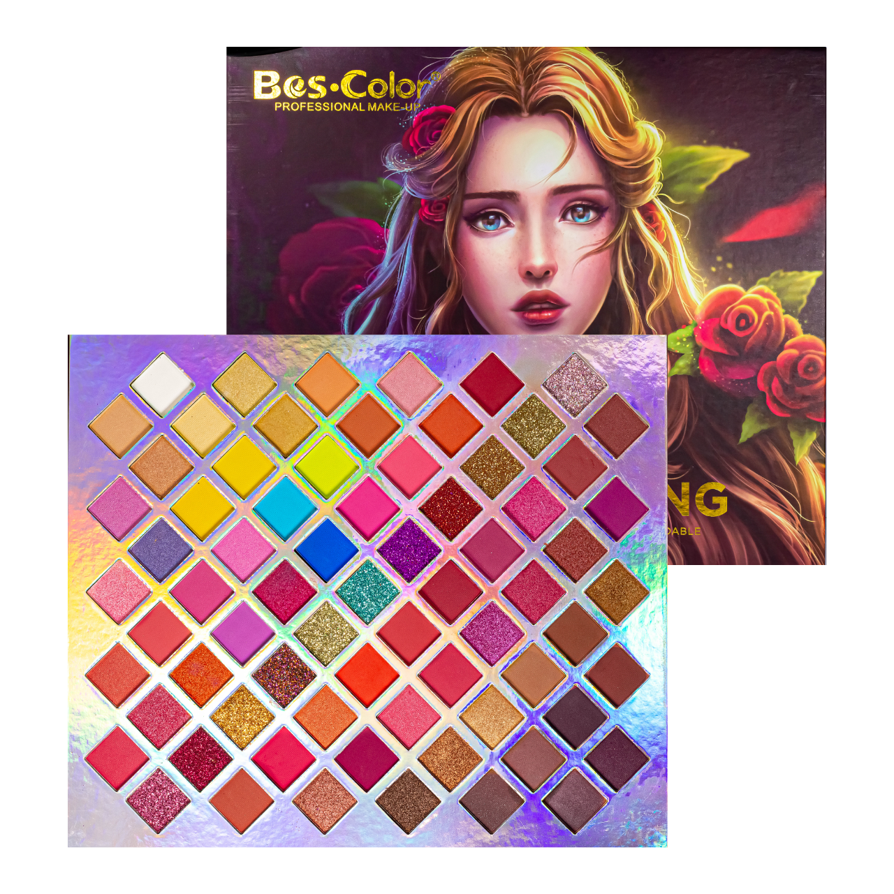 Палетка тіней для повік Everchanging 71 Colors Super Pigmented Bes Color матові та перламутрові 71 відтінок, фото 1