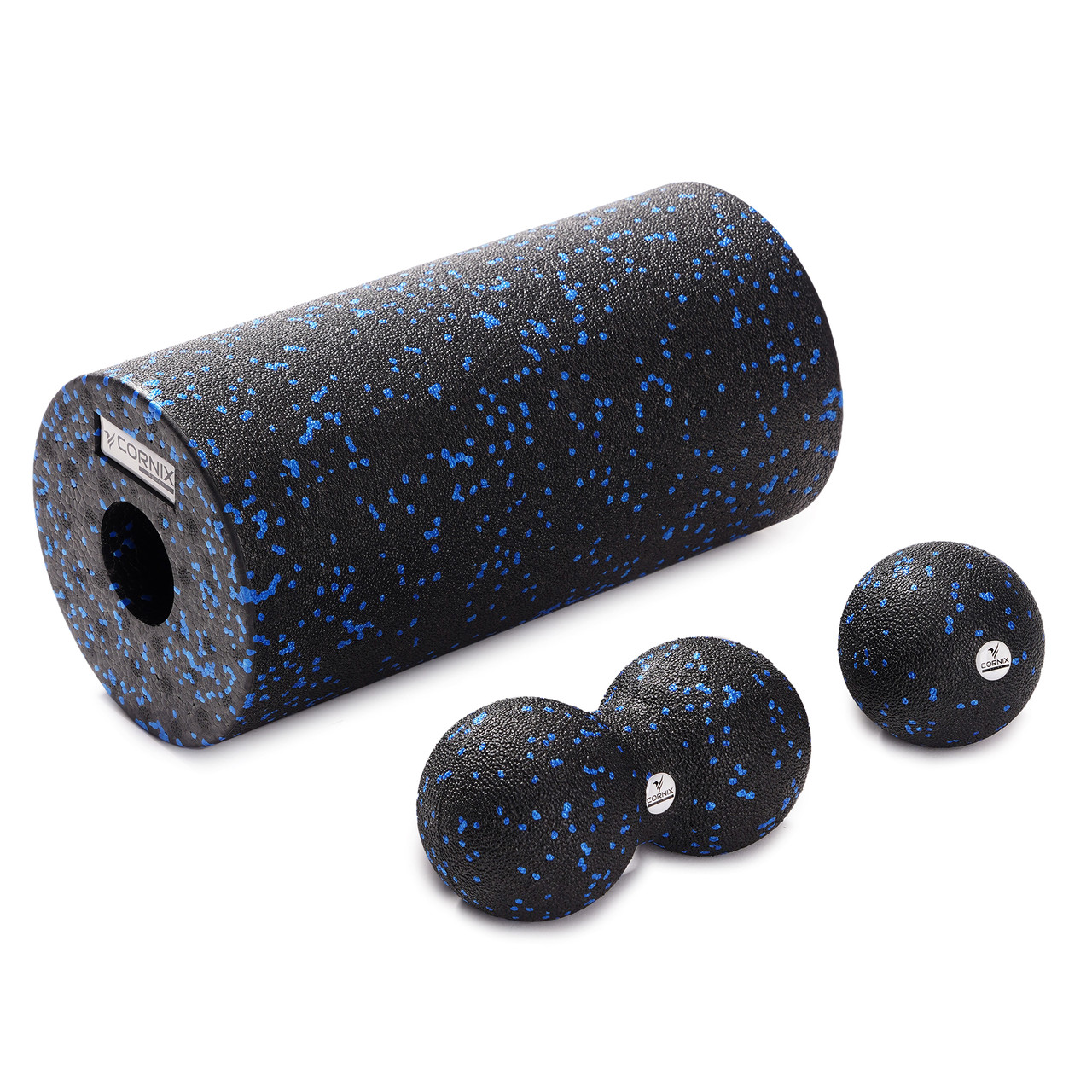 Масажний набір Cornix (Ball 8 см, Duoball 8 х 16 см і Foam Roller 30 х 15 см) XR-0078 Poland