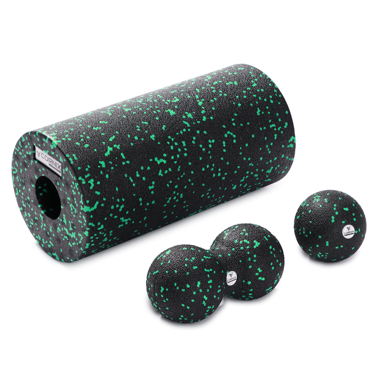 Масажний набір Cornix (Ball 8 см, Duoball 8 х 16 см і Foam Roller 30 х 15 см) XR-0079 Poland