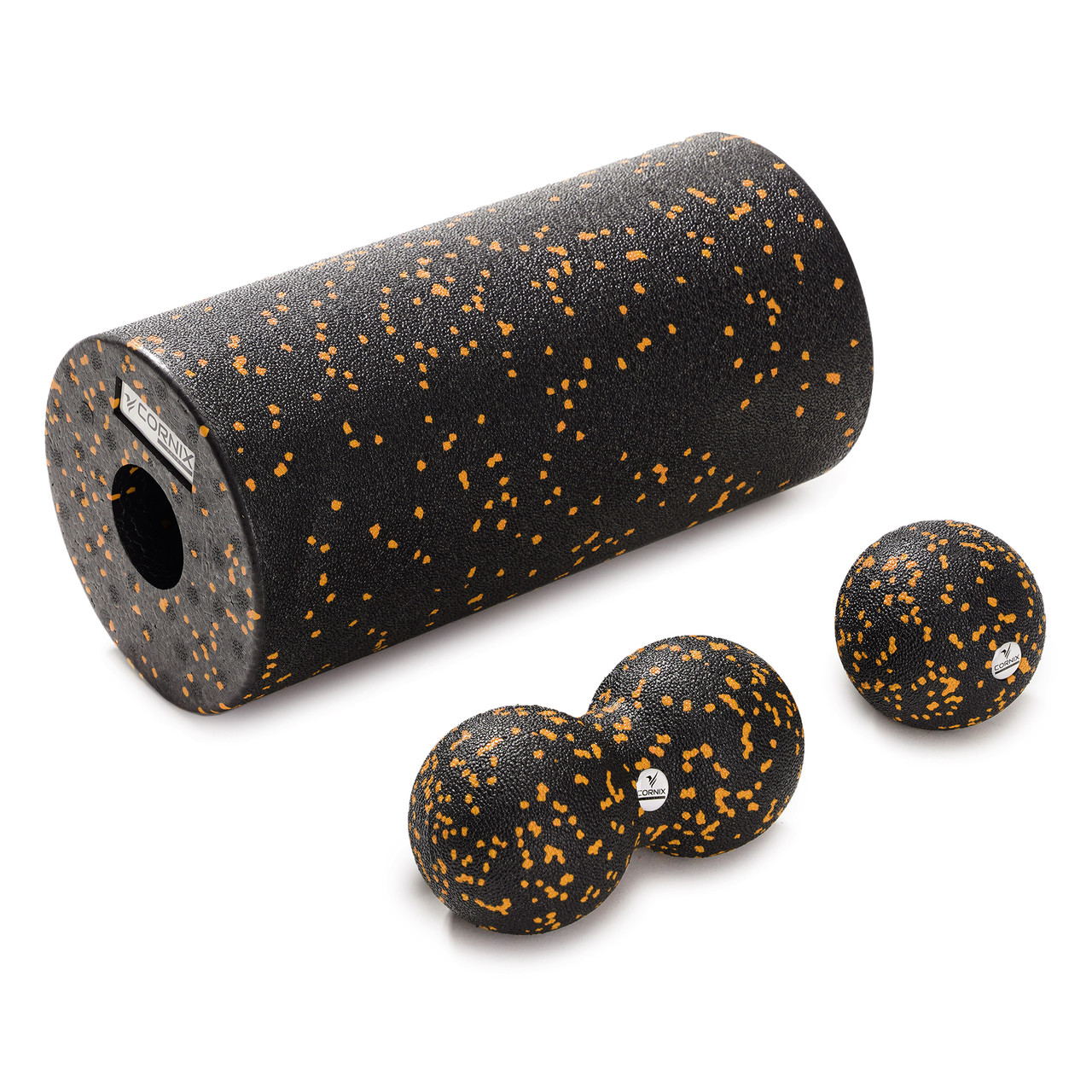 Масажний набір Cornix (Ball 8 см, Duoball 8 х 16 см і Foam Roller 30 х 15 см) XR-0081 Poland