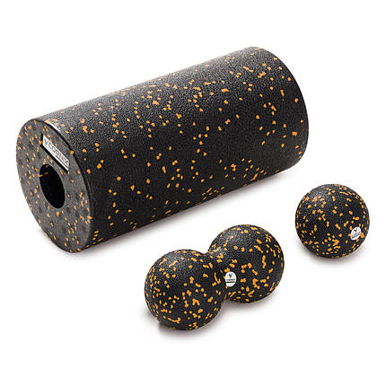 Масажний набір Cornix (Ball 8 см, Duoball 8 х 16 см і Foam Roller 30 х 15 см) XR-0081 Poland, фото 1