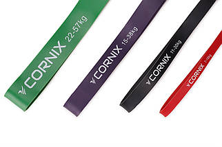 Еспандер-петля Cornix Power Band 7-57 кг (гума для фітнесу та спорту) набір 4 шт XR-0088 Poland, фото 5