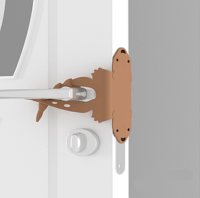 Блокатор на дверну ручку від захлопування. (00151)