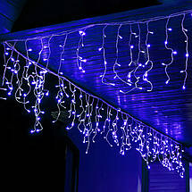 Гірлянда бахрома вулична (зовнішня) Springos 8 м 200 LED CL0202 Blue Poland, фото 6