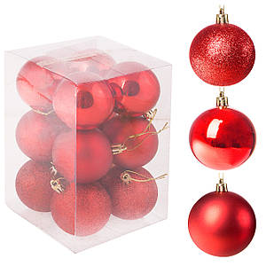 Набір ялинкових кульок Springos d=6 см 12 шт CA0001 Poland