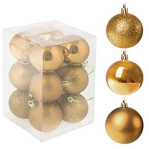 Набір ялинкових кульок Springos d=6 см 12 шт CA0003 Poland