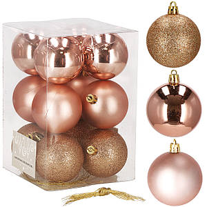 Набір ялинкових кульок Springos d=6 см 12 шт CA0005 Poland