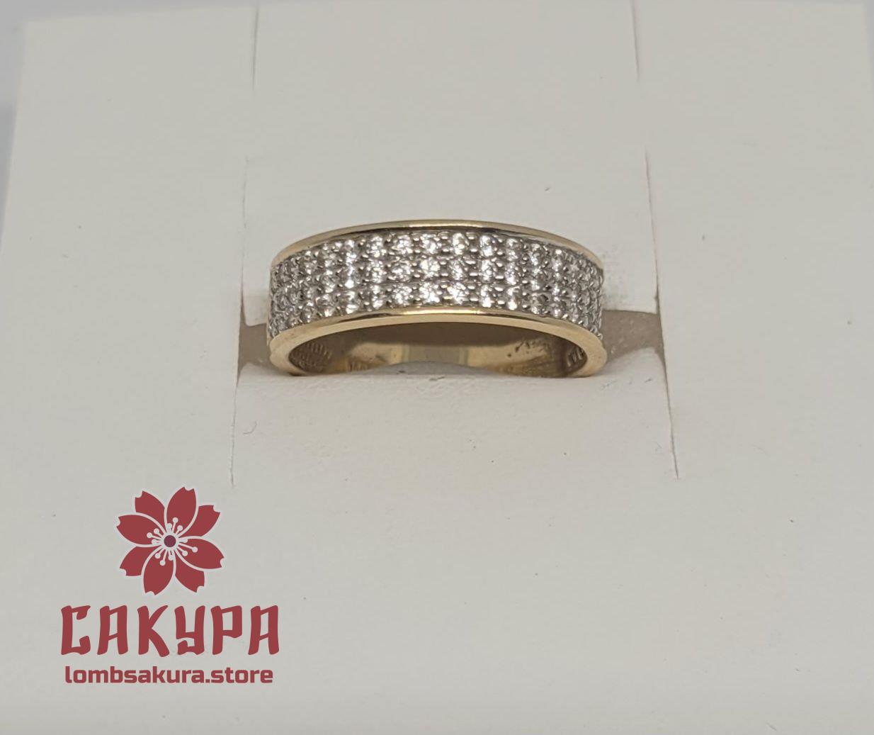 Золота Каблучка зі вставкою цирконій